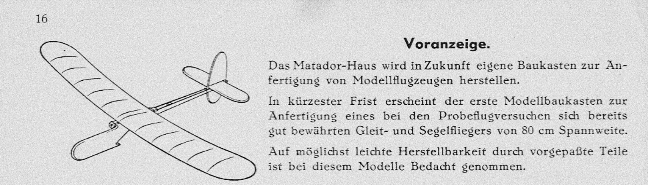 Ankndigung Matador GF 1