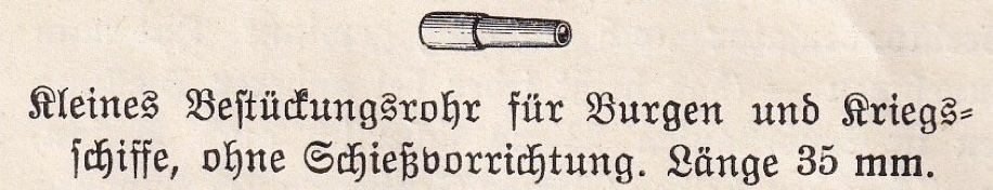 Anzeige Bestckungsrohr
