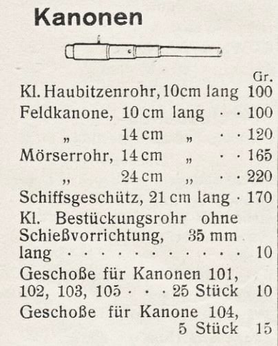 Definition Kanonenvarianten 1937