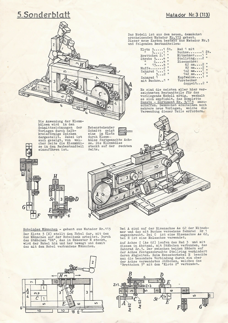 5. Sonderblatt Hobelndes Mnnchen